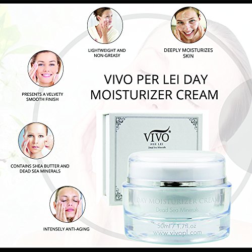 Vivo Per Lei Day Cream, Non-Greasy Moisturizer for Younger and Brighter Looking Skin, 50 ml / 1.7 Fl. Oz