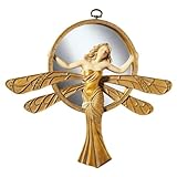 Design Toscano Dragonfly Art Deco Wall Mirror in Antiqued Metallic