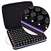 Hipiwe 108 Essential Oils Carrying Case Holds 5ml, 10ml, 15ml Bottles Hard Shell Exterior EVA Essential Oils Storage Organzier Bag with Foam Insert and Carrying Handle (Black+Purple 108)