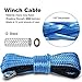 Yoursme Nylon Synthetic Winch Cable Rope with Sheath for SUV ATV UTV Winches Truck Boat Ramsey Car 1/4