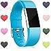 Wepro AMZ-FC2-S-Dw3pack3  Replacement Bands for Fitbit Charge 2 HR, Buckle, 3 Colors, Small