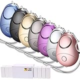 TOODOO 130db Personal Security Alarm Keychain, Safesound Safety Emergency Alarms for Women, Kids and Girls, Self Defense Electronic Device as Bag Decoration (7 Pack- Multicolor)