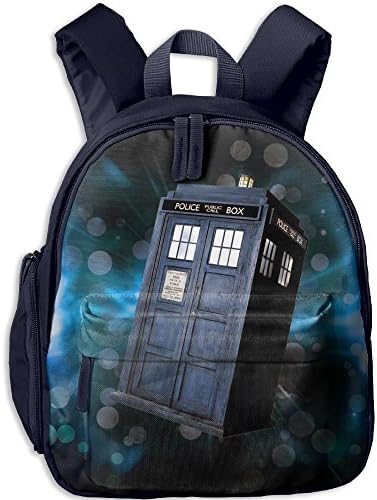Mslxckle London Phone Booth Starry Sky Lightweight Durable Childrens' Canvas School Backpacks Baby School Bag