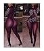 Joseph Costume Women's Sexy Mesh See Through Rhinestone Bodycon Clubwear Jumpsuit Romper Wine S