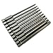 10 Pieces Torx Security Head Screwdriver Drill Set T6 T7 T8 T10 T15 T20 T25 T27 T30 T40 Torx Bits 1/4 Inch Magnetic Hex Shank 4 Inch Length S2 Steel Tamper Proof Star Screwdriver Bits Tools