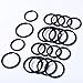 Shappy Flat Key Rings Metal Keychain Rings Split Keyrings for Home Car Keys Attachment, 1 and 1.25 Inch, Black, 20 Pieces