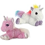 Aurora World Rainbow Unicorn + Pink Dream Eye Unicorn Combo Set (Two Pack), Multicolor