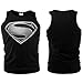 BELLO TUTTI Men's Slim Superman Logo Black Sleeveless Shirts