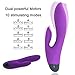 Vibrator Sex Toy Stimulator for Women SHEQU Rabbit Vibrating Clitoris Massager with 10 Different Stimulating Modes G Spot Dildo Vibe Adult Sex Vaginal Toy (Power Mark)