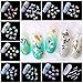 100pcs Ultra Sparkle&Shine AB Crystal Bead 10 Mixed Sizes Moon Star Butterfly Gold FlatBack Rhinestones Gems Pearls for 3D Nail Art Beauty Design DIY Crafts-LONG LASTING AB SHINE Like Swarovski(Pack2)