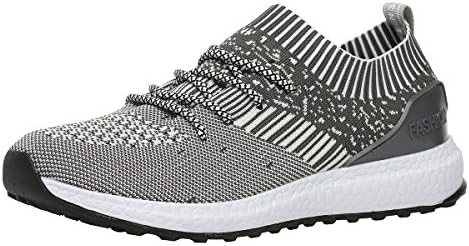 ROMENSI Men's Knit Lightweight Running Shoes Soft Sole Casual Athletic Tennis Walking Sneakers US6.5-12