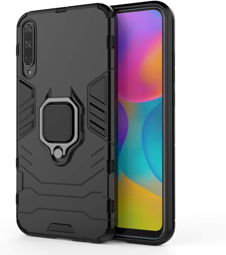 GARITANE Armor Case for Huawei Nova 6 SE/P40 Lite/Nova 7i,Heavy Duty Shell Car Magent Holder Shockproof Rugged Back Cover with Kickstand (Black)