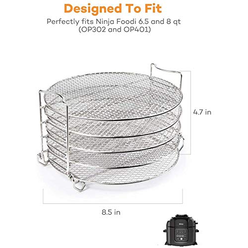 Grill Stand Air Fryer With Five Stackable Layers Food Grade Stainless Rack Accessories Steel Dehydrator