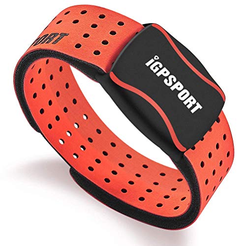iGPSPORT Heart Rate Monitor Armband Optical HR60 Sensor with ANT+ and Bluetooth - Red