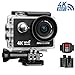 Muson MC2 Action Camera 4K WiFi Sports Camera DV Recorder 2.0'' Screen 12MP 170 Degree Wide Angle 30M Waterproof with 2.4G Remote Control and 19 Accessories Kits (Black)