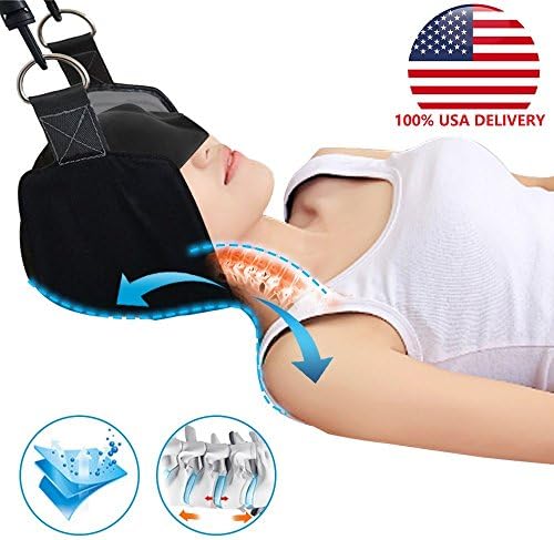 Cervical Traction Device Set for Neck Pain Relief Shoulder Relaxer Portable and Adjustable At Anywhere By RushPanda