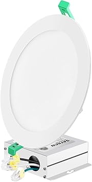 sayhon 12w 6 pulgadas ultra delgado led empotrable lampara de techo con caja de derivacion kit de iluminacion de luz de retroajuste downlight