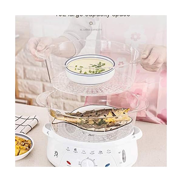XXDTG Steamer LargeCapacity Food Steamer, 3Layer Electric Food Steamer, For Timer Cooking