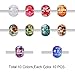 PH PandaHall 100pcs Large Hole Beads, European Beads Garden Decor Beaded 10 Colors Spray Painted Glass Loose Beads for European Bracelet Making Indoor Outdoor Yard Patio Plant Pot Flower Hole: 5mm