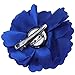 Tinksky 2-in-1 Beautiful Satin Peony Flower Style Women Girls Hair Clip Hairpin Brooch (Royal Blue)