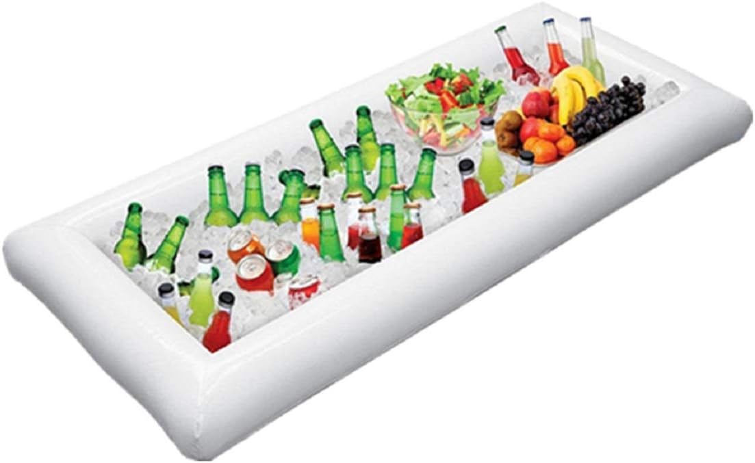 MGparty Cold drinks Holder Inflatable Serving/Salad Bar Tray Food Drink Holder with Drain Plug for Pool Parties, BBQ,Tailgates and More (Pack of 1)
