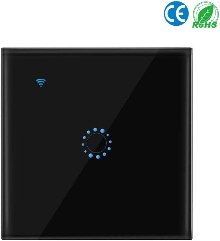 Weehey Wireless Switches WiFi Light Switch Smart Wall Work with Alexa Echo Google Home Assistant Controll APP Touchable Light Switch Phone IOS 1 2 3 Gang