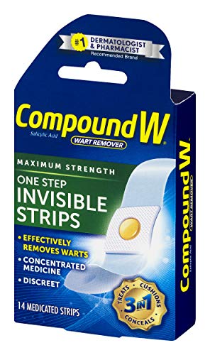 image for Compound W One Step Invisible Strips | Wart Removal | 14 Strips | 2 Pa