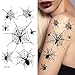 Supperb® Temporary Tattoos - Spiders and Spider Net Horror Cobweb Spider Halloween Tattoos (Spider Net)