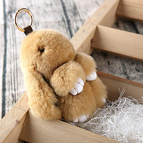 YISEVEN Süßer Hase Plüsch Kaninchen muttertagsgeschenk Schlüsselanhänger Fell Anhänger Kuscheltier Hasen Osterhase Pelz… – Bild 5