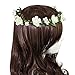 Dreamlily Women's Flower Festival Wedding Hair Wreath BOHO Floral Headband BC09(White)