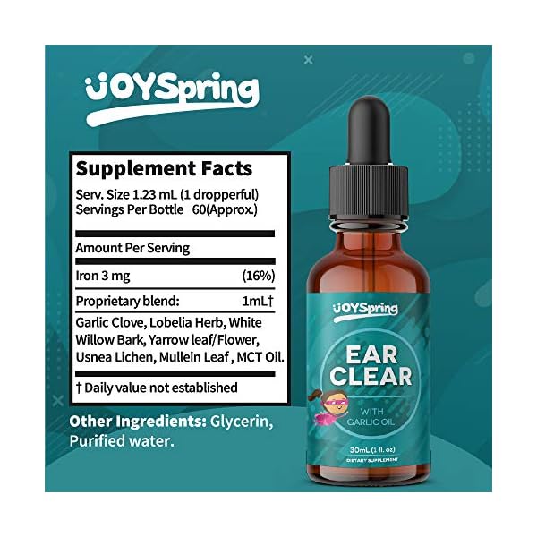 Mullein Garlic Oil Ear Drops Swimmers Ear Drops for Kids