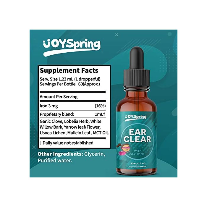 Mullein Garlic Oil Ear Drops Swimmers Ear Drops for Kids