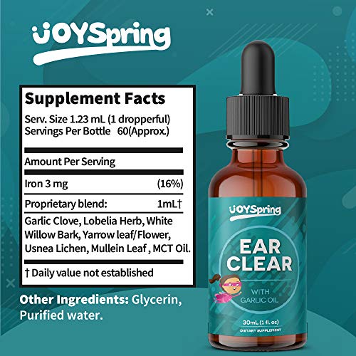 Mullein Garlic Oil Ear Drops Swimmers Ear Drops for Kids