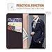 Case Compatible with Samsung Galaxy Note 8, BENTOBEN Genuine Leather Wallet Slim Flip Cover with Kickstand 3 Credit Card Holder Cash Slots Protective Phone Cases for Samsung Galaxy Note 8, Brown