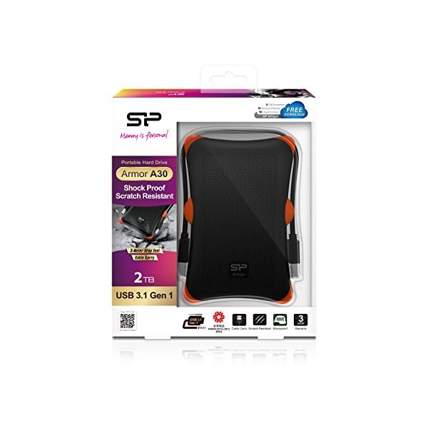 Silicon Power SP020TBPHDA30SK Externe Festplatte 2TB (6,4 cm (2,5 Zoll), USB 3.0) schwarz/orange – Bild 4