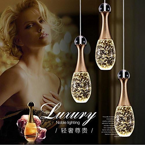 LED Pendant Light Crystal-Light Suspension Light Hanging Light Pendant lamp Perfume Bottle Shape Warm Light 5W Modern Crystal Stainless Steel Aluminum Diameter 35cm LED SMD Round Ceiling Plate