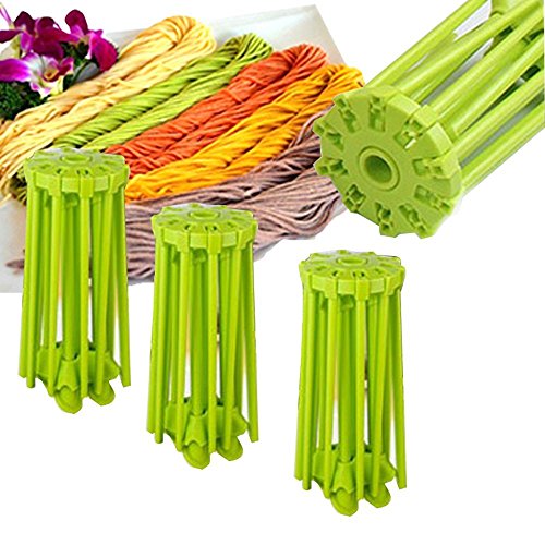 Kitchen Pasta Drying Rack Folding, iPstyle Spaghetti Drying Rack Noodle Stand with 10 Bar Handles Green (Drying Rack)