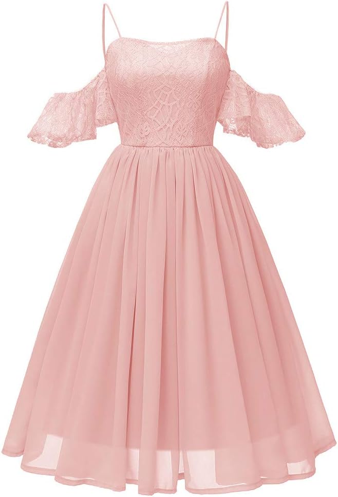 Yihaojia Women Dress Dress For Women Lace 3/4 A-Line Wing Cocktail Dress