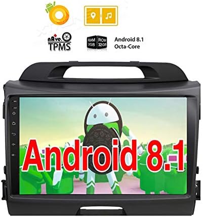 Android 8.1 Car Stereo Radio Navigator GPS 9 inch Octa Core 2GB RAM 32GB ROM in-Dash Digital Media Receivers 4K Video WiFi Screen Mirroring DVR for Kia Sportage,Black