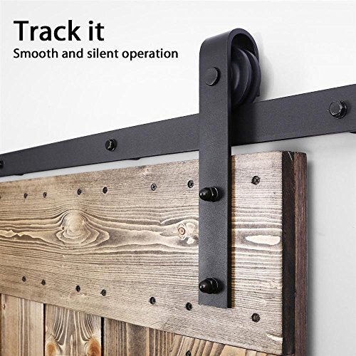 Bonnlo Fch 8 Ft Sliding Barn Door Hardware Steel Barn Sliding