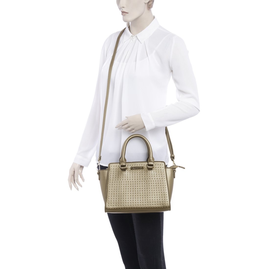 caprese jena women's satchel (dull gold) ()