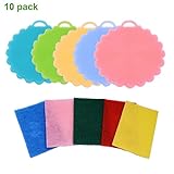 Scomfy Silicone Cleaning Dishwashing Mildew-Free,5 Pack Sponges + 5 Pack Scouring Pads Bonus