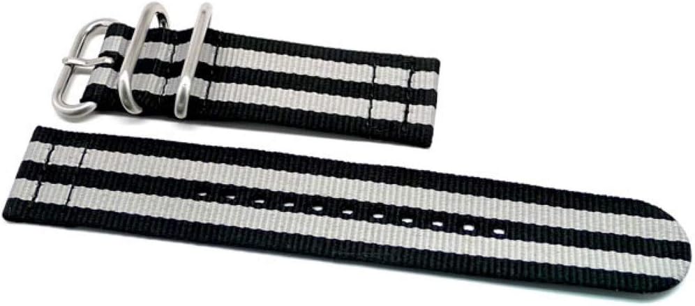 Da LucaTwo Piece Ballistic Nylon Watch Strap (Matte Buckle) 18mm 20mm 22mm 24mm 26mm