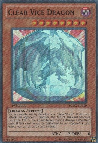 Yu-Gi-Oh! - Clear Vice Dragon (LCGX-EN209) - Legendary Collection 2 - 1st Edition - Super Rare