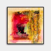 Framed Canvas Wall Art Modern Texture Painting Canvas Prints Home Artwork Decoration for Living Room,Bedroom - 16x16 inches