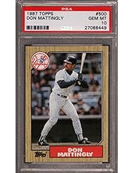 Trading Cards: 1987 TOPPS #500 DON MATTINGLY YANKEES PSA 10 B2267874-511 - TOPPS