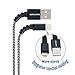 Ostart Apple Certified Lightning cable to USB -3ft, Nylon Braided Fast Charging Cord -Gray