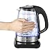 Electric Kettle COCTIONE Glass Digital Kettles Double Wall Cool Touch Cordless Raw Tea Kettle Built In Precision Temperature Control Panel Base & Keep Warm Function, 1.7 Liters, 1500 Watts (1.7L)