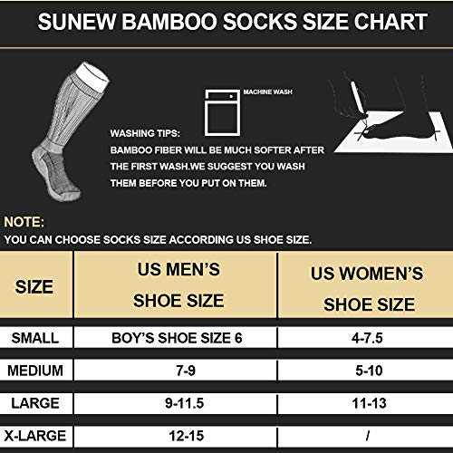 image for Bamboo Socks, Sunew Mens Womens Comfortable Sport Performance Crew Soc