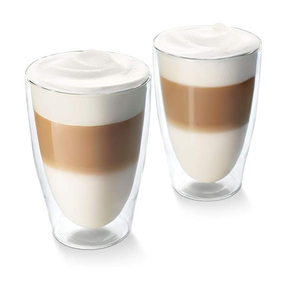 Tchibo Cafissimo Gläser, doppelwandiges Thermoglas 2er Set (Latte Macchiato Gläser)